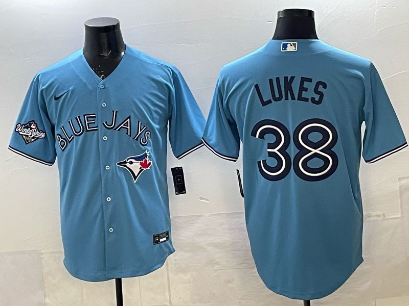 Men 2025 Nike Toronto Blue Jays #38 Lukes Light Blue Game MLB Jersey 02->toronto blue jays->MLB Jersey